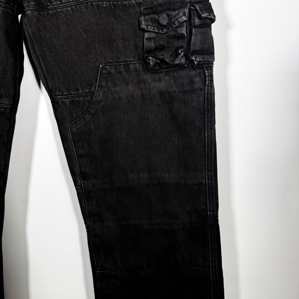MNML - V244 Cargo Denim Jeans Vintage Black Size 38 - New with Tags - Picture 3 of 9